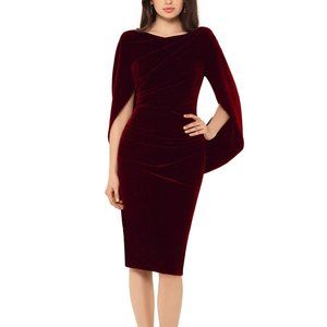 Betsy & Adam Women's Sheath Dress Burgundy
